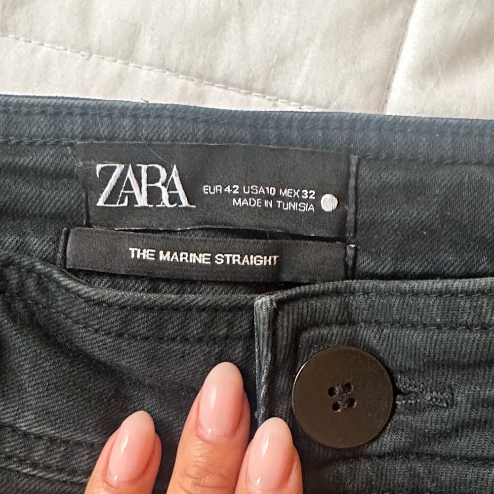 ZARA Black Marine Straight Pant